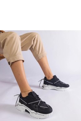 Czarne sneakersy damskie z brokatem Agar - Solea Solea