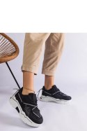 Czarne sneakersy damskie z brokatem Agar - Solea Solea Czarne sneakersy damskie z brokatem Agar - Solea Solea