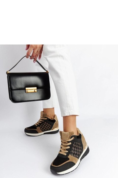 Czarne sneakersy na koturnie Chestnut - Solea Solea Czarne sneakersy na koturnie Chestnut - Solea Solea