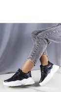 Czarne sneakersy na masywnej podeszwie Lorene - Solea Solea Czarne sneakersy na masywnej podeszwie Lorene - Solea Solea
