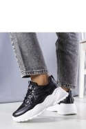 Czarne sneakersy na masywnej podeszwie Lorene - Solea Solea Czarne sneakersy na masywnej podeszwie Lorene - Solea Solea