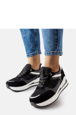 Czarne sneakersy ze wstawką Genovesee - Solea Solea