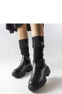 Czarne stylowe kozaki z elastyczną cholewką Ida - Solea Solea Czarne stylowe kozaki z elastyczną cholewką Ida - Solea Solea