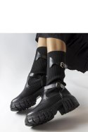 Czarne stylowe kozaki z elastyczną cholewką Ida - Solea Solea Czarne stylowe kozaki z elastyczną cholewką Ida - Solea Solea