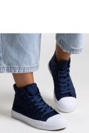 Granatowe wysokie trampki Ghanem - Solea Solea Granatowe wysokie trampki Ghanem - Solea Solea