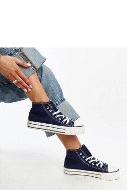 Granatowe wysokie trampki na grubej podeszwie Bagy - Solea Solea
