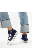 Granatowe wysokie trampki na grubej podeszwie Bagy - Solea Solea Granatowe wysokie trampki na grubej podeszwie Bagy - Solea Solea