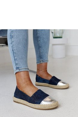 Granatowo-srebrne błyszczące espadryle Surana - Solea Solea