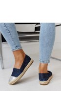 Granatowo-srebrne błyszczące espadryle Surana - Solea Solea Granatowo-srebrne błyszczące espadryle Surana - Solea Solea