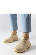 Jasnobeżowe sportowe sneakersy wsuwane Obenor - Solea Solea Jasnobeżowe sportowe sneakersy wsuwane Obenor - Solea Solea