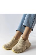 Jasnobeżowe sportowe sneakersy wsuwane Obenor - Solea Solea Jasnobeżowe sportowe sneakersy wsuwane Obenor - Solea Solea