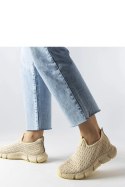 Jasnobeżowe sportowe sneakersy wsuwane Obenor - Solea Solea Jasnobeżowe sportowe sneakersy wsuwane Obenor - Solea Solea