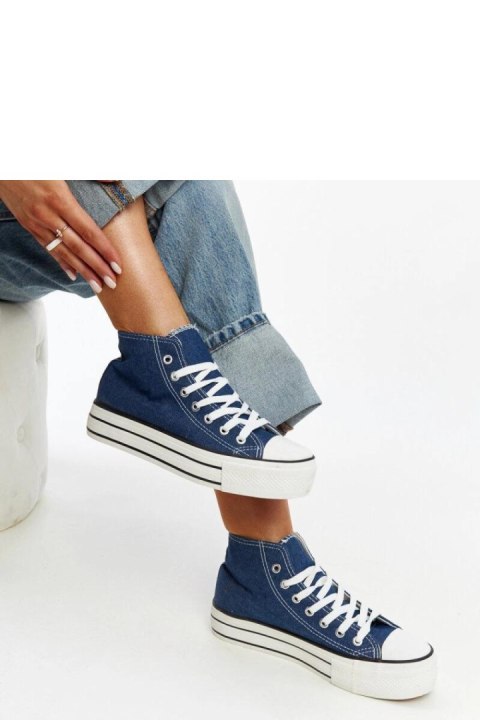 Jeansowe wysokie trampki na grubej podeszwie Bagy - Solea Solea Jeansowe wysokie trampki na grubej podeszwie Bagy - Solea Solea