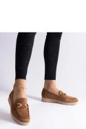 Karmelowe mokasyny damskie z eko zamszu Sandoval - Solea Solea Karmelowe mokasyny damskie z eko zamszu Sandoval - Solea Solea
