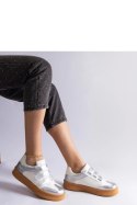 Srebrne sneakersy zapinane na rzepy Mena - Solea Solea Srebrne sneakersy zapinane na rzepy Mena - Solea Solea