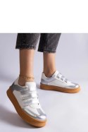 Srebrne sneakersy zapinane na rzepy Mena - Solea Solea Srebrne sneakersy zapinane na rzepy Mena - Solea Solea