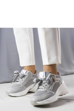 Szare sneakersy na koturnie Stacey - Solea Solea