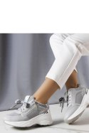 Szare sneakersy na koturnie Stacey - Solea Solea Szare sneakersy na koturnie Stacey - Solea Solea