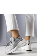 Szare sneakersy na koturnie Stacey - Solea Solea Szare sneakersy na koturnie Stacey - Solea Solea