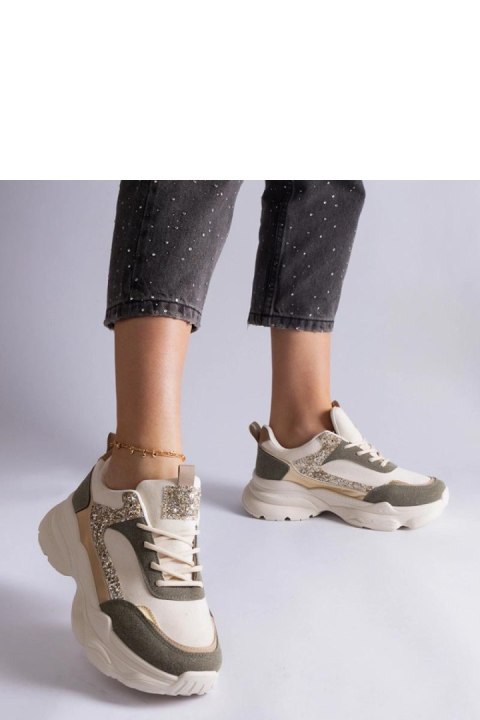 Zielone sneakersy z brokatowymi wstawkami Clorinda - Solea Solea Zielone sneakersy z brokatowymi wstawkami Clorinda - Solea Solea