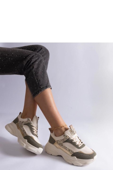 Zielone sneakersy z brokatowymi wstawkami Clorinda - Solea Solea Zielone sneakersy z brokatowymi wstawkami Clorinda - Solea Solea