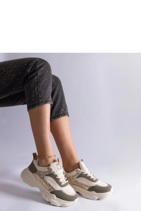 Zielone sneakersy z brokatowymi wstawkami Clorinda - Solea Solea Zielone sneakersy z brokatowymi wstawkami Clorinda - Solea Solea