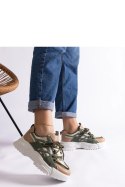 Zielono-beżowe sneakersy damskie Alva - Solea Solea Zielono-beżowe sneakersy damskie Alva - Solea Solea