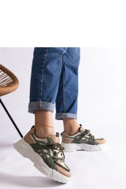 Zielono-beżowe sneakersy damskie Alva - Solea Solea