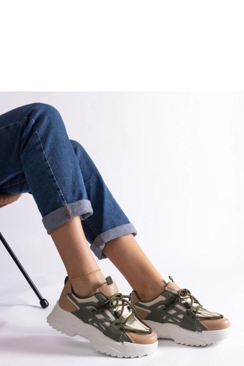 Zielono-beżowe sneakersy damskie Alva - Solea Solea Zielono-beżowe sneakersy damskie Alva - Solea Solea