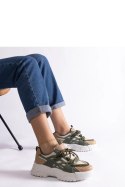 Zielono-beżowe sneakersy damskie Alva - Solea Solea Zielono-beżowe sneakersy damskie Alva - Solea Solea