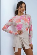Bluzka Model Blake 200120201 Watercolor/Flowers/Orange/Pink - LaBalancia LaBalancia Bluzka Model Blake 200120201 Watercolor/Flowers/Orange/Pink - LaBalancia LaBalancia