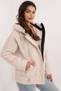 Kurtka Damska Model MBM-KR-AJ218.42 Light Beige - MBM MBM Kurtka Damska Model MBM-KR-AJ218.42 Light Beige - MBM MBM