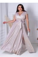 Sukienka Model Amanda Lux 02024. Lila/ Szampan - With You With You