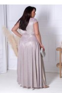 Sukienka Model Amanda Lux 02024. Lila/ Szampan - With You With You
