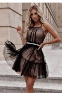 Sukienka Model Cristal 02063. Black/Beige - With You With You Sukienka Model Cristal 02063. Black/Beige - With You With You