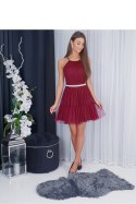 Sukienka Model Cristal 02063. Bordo - With You With You Sukienka Model Cristal 02063. Bordo - With You With You