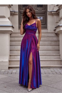 Sukienka Model Valeria Lux 001171. Multi Violet/Navy - With You With You