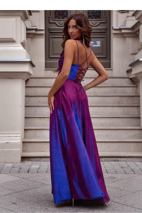 Sukienka Model Valeria Lux 001171. Multi Violet/Navy - With You With You Sukienka Model Valeria Lux 001171. Multi Violet/Navy - With You With You