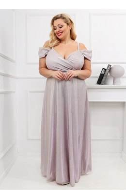 Sukienka Model Walentina Lux 001117. Multi Szampan Gold/Pink - With You With You
