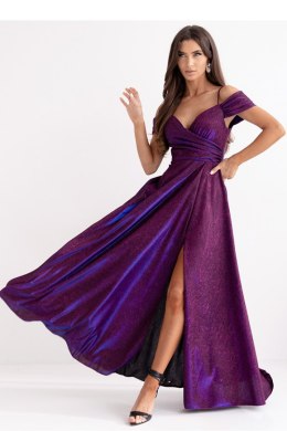 Sukienka Model Walentina Lux 001117. Multi Violet/Navy - With You With You