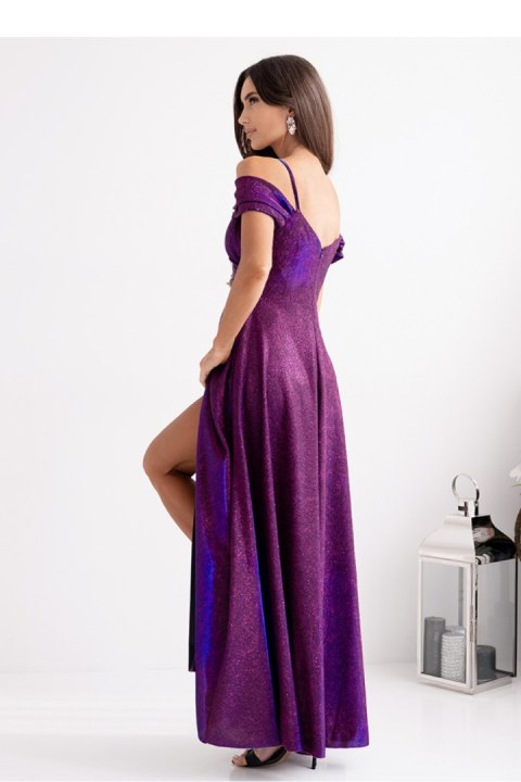Sukienka Model Walentina Lux 001117. Multi Violet/Navy - With You With You Sukienka Model Walentina Lux 001117. Multi Violet/Navy - With You With You