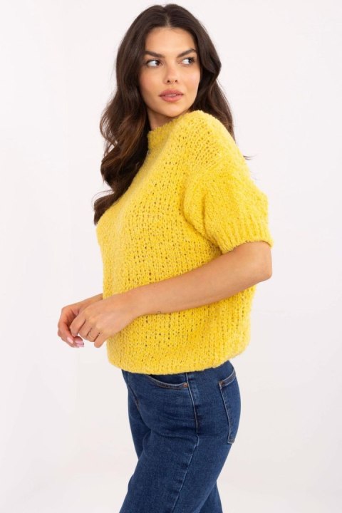 Sweter Damski Model MI-SW-2701.23 Yellow - Italy Moda Italy Moda Sweter Damski Model MI-SW-2701.23 Yellow - Italy Moda Italy Moda
