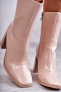 Botki Model Margit C-229 Beige - Step in style Step in style Botki Model Margit C-229 Beige - Step in style Step in style