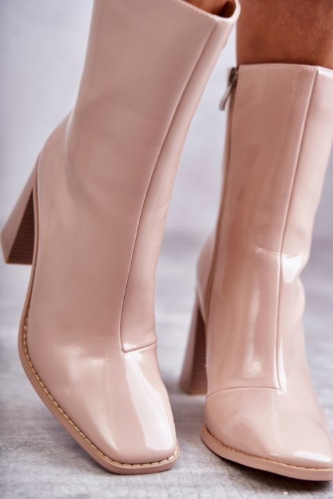 Botki Model Margit C-229 Beige - Step in style Step in style Botki Model Margit C-229 Beige - Step in style Step in style