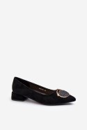 Czółenka Model S.Barski KV27-037 Black Zamsz - Step in style Step in style Czółenka Model S.Barski KV27-037 Black Zamsz - Step in style Step in style