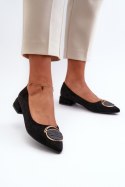 Czółenka Model S.Barski KV27-037 Black Zamsz - Step in style Step in style Czółenka Model S.Barski KV27-037 Black Zamsz - Step in style Step in style