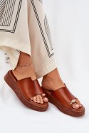 Sandał Klapki Model Saqesse MANO777 Camel - Step in style Step in style Sandał Klapki Model Saqesse MANO777 Camel - Step in style Step in style
