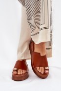 Sandał Klapki Model Saqesse MANO777 Camel - Step in style Step in style Sandał Klapki Model Saqesse MANO777 Camel - Step in style Step in style