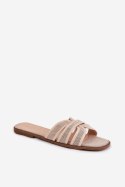 Sandał Klapki Model Scazze TC-11 Beige - Step in style Step in style Sandał Klapki Model Scazze TC-11 Beige - Step in style Step in style
