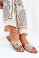 Sandał Klapki Model Scazze TC-11 Beige - Step in style Step in style Sandał Klapki Model Scazze TC-11 Beige - Step in style Step in style